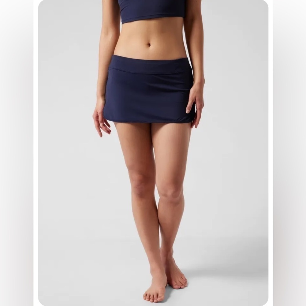 ATHLETA Swim Skirt UPF 50+ Navy Blue Size L